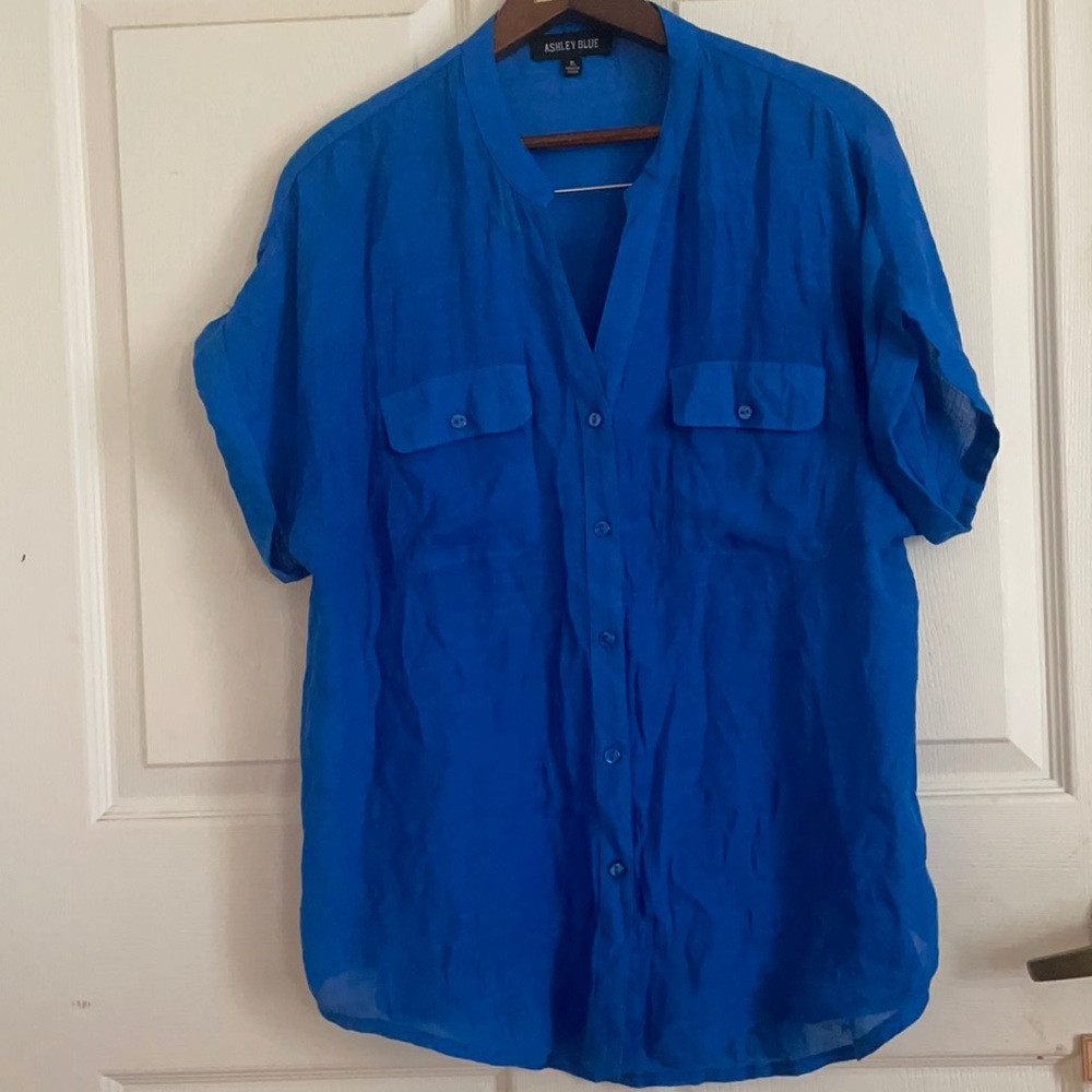 Ashley blue button down shirt extra-large